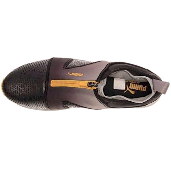 PUMA HAAST DIP DYE MENS TENNIS SHOES, SNEAKERS, BLACK YELLOW & GREY, SIZE 11 - Picture 9 of 16